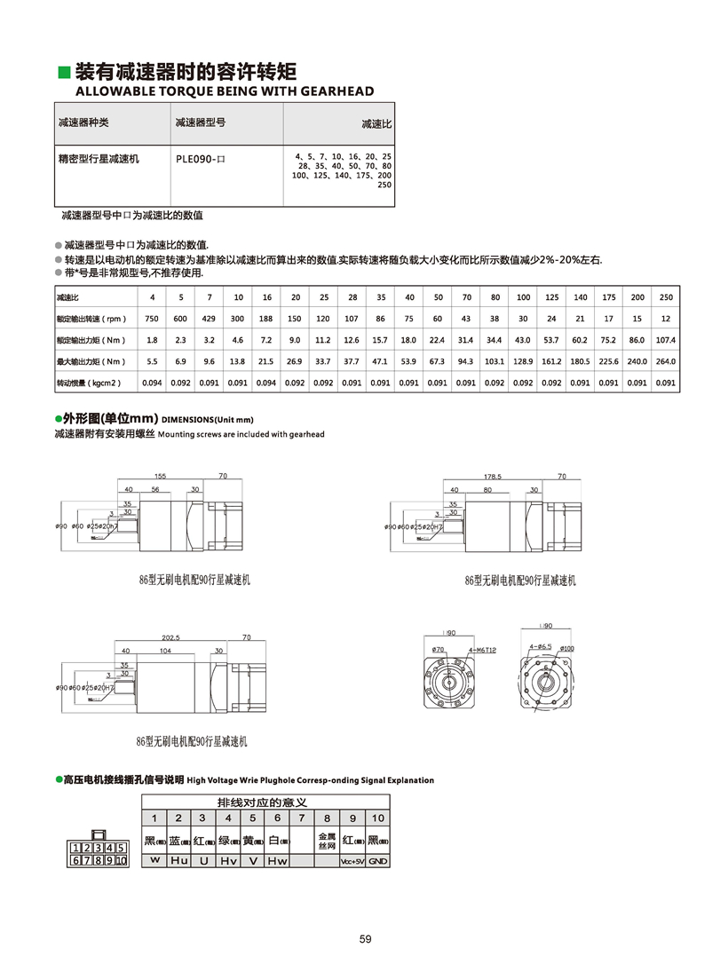 無(wú)刷電機(jī)配行星減速器